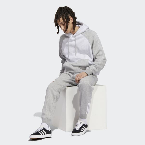 Adidas Pantalon De Jogging Polaire Sst Gris Moyen