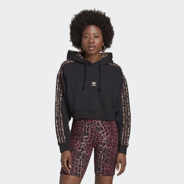 Sweat à Capuche Logo Noir Adidas