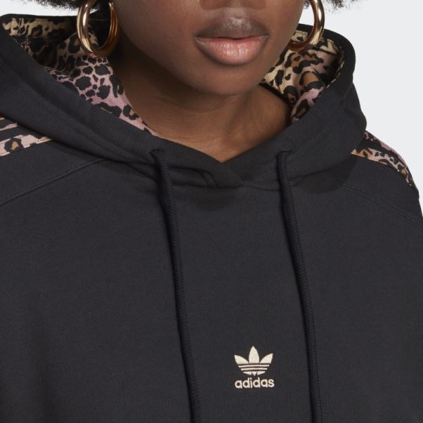 Sweat à Capuche Logo Noir Adidas