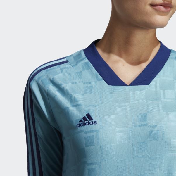 Maillot Adidas Tiro Manches Longues Bleu