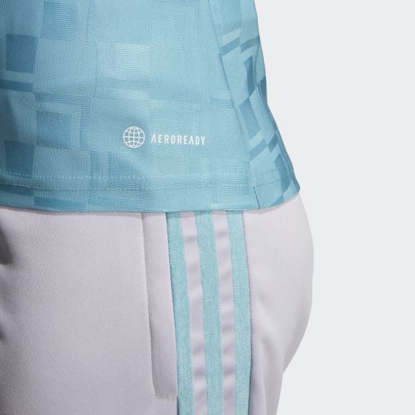 Maillot Adidas Tiro Manches Longues Bleu