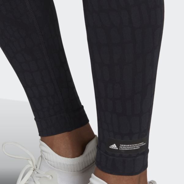 Legging Formotion Sculpt Croco 7/8 Noir Adidas