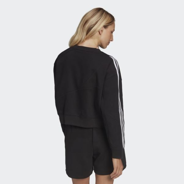 Sweat Trèfle Fendu Adicolor Noir Adidas