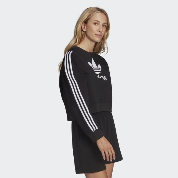 Sweat Trèfle Fendu Adicolor Noir Adidas
