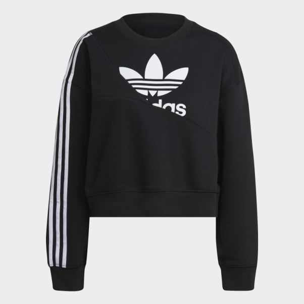 Sweat Trèfle Fendu Adicolor Noir Adidas