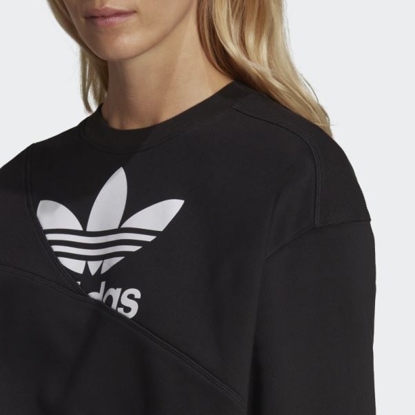 Sweat Trèfle Fendu Adicolor Noir Adidas