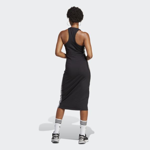 Robe Débardeur Longue Adidas Adicolor Classics 3 Bandes Noir