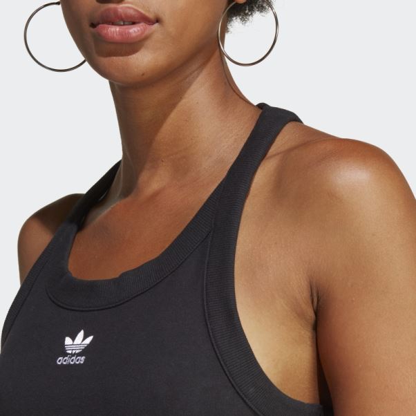 Robe Débardeur Longue Adidas Adicolor Classics 3 Bandes Noir