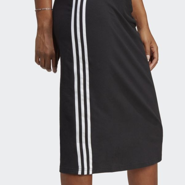 Robe Débardeur Longue Adidas Adicolor Classics 3 Bandes Noir