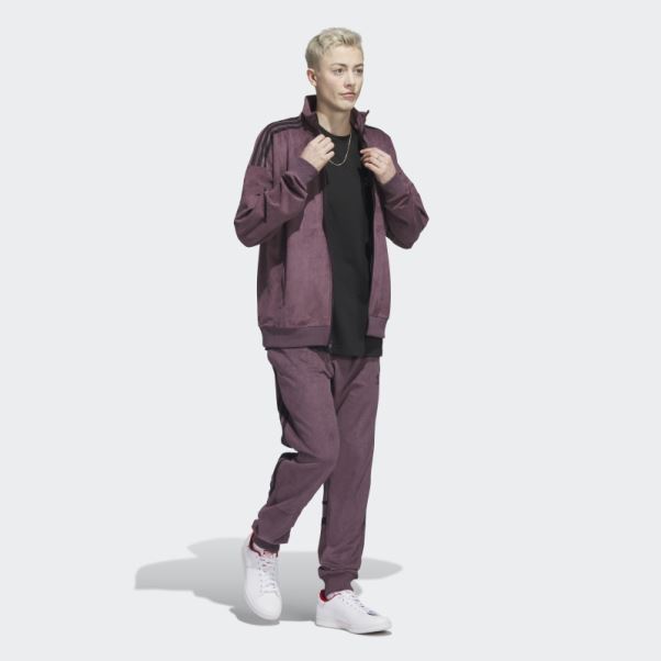 Adidas Adicolor Classics Haut De Survêtement En Peluche Bordeaux