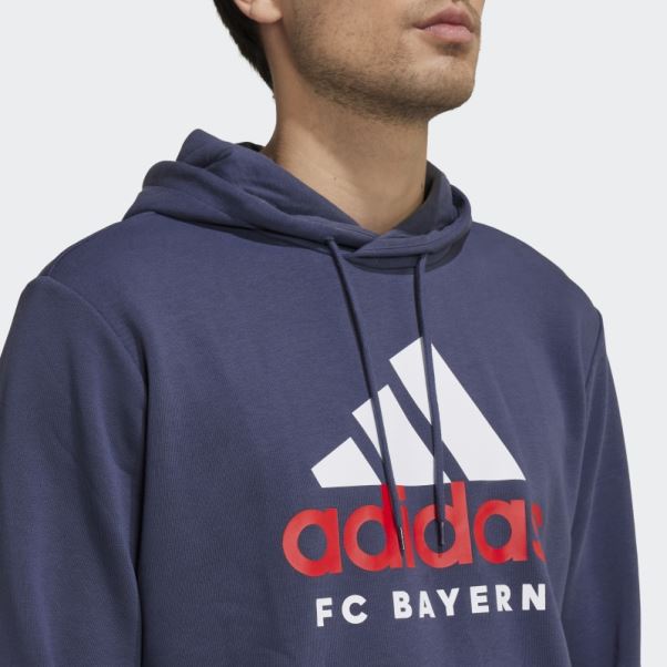 Sweat à Capuche Adidas Fc Bayern Adn Bleu Marine