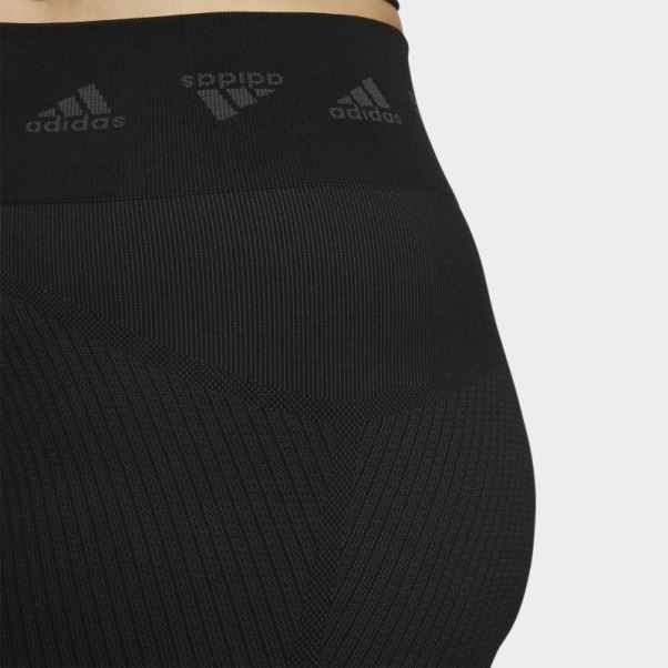 Collants D'entraînement Aeroknit 7/8 Noirs (grande Taille) Adidas