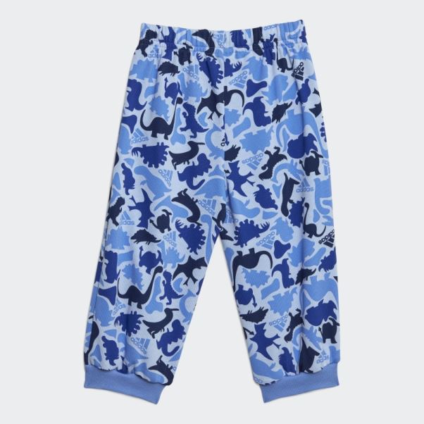 Ensemble De Jogging En Molleton Imprimé Dino Camo Bleu Adidas