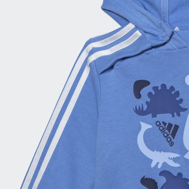 Ensemble De Jogging En Molleton Imprimé Dino Camo Bleu Adidas
