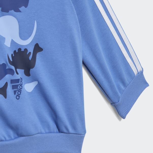 Ensemble De Jogging En Molleton Imprimé Dino Camo Bleu Adidas