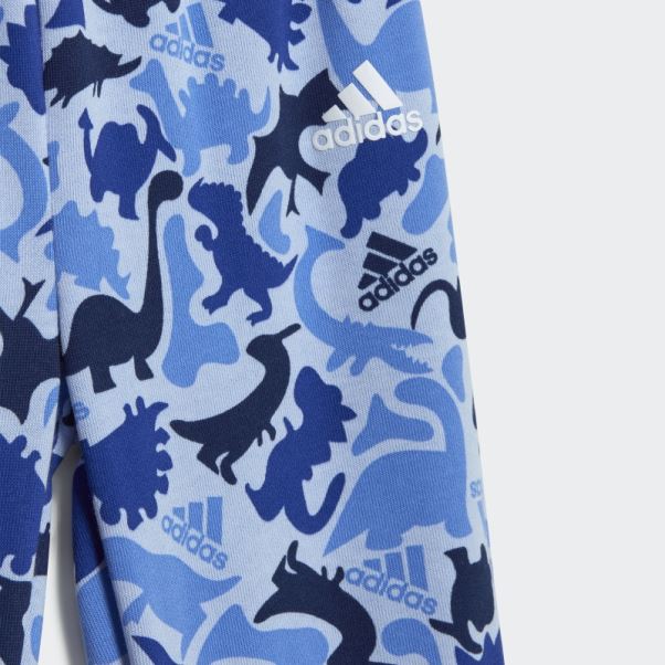 Ensemble De Jogging En Molleton Imprimé Dino Camo Bleu Adidas
