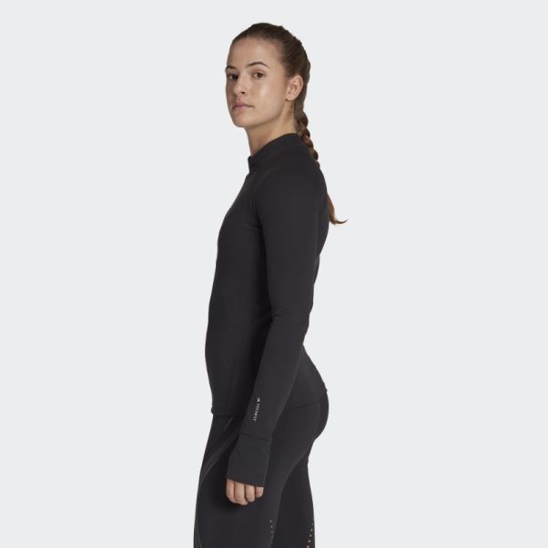 Adidas Techfit Aeroready Warm Haut D'entraînement à Manches Longues Noir