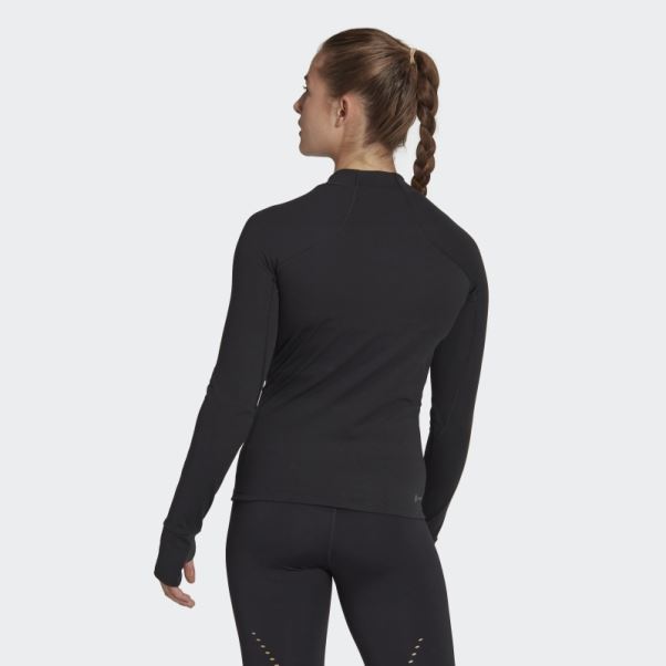 Adidas Techfit Aeroready Warm Haut D'entraînement à Manches Longues Noir