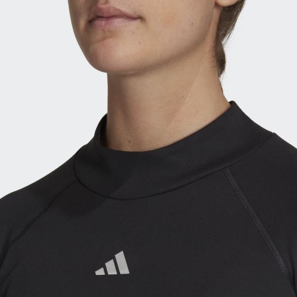 Adidas Techfit Aeroready Warm Haut D'entraînement à Manches Longues Noir