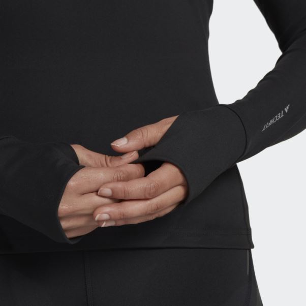 Adidas Techfit Aeroready Warm Haut D'entraînement à Manches Longues Noir