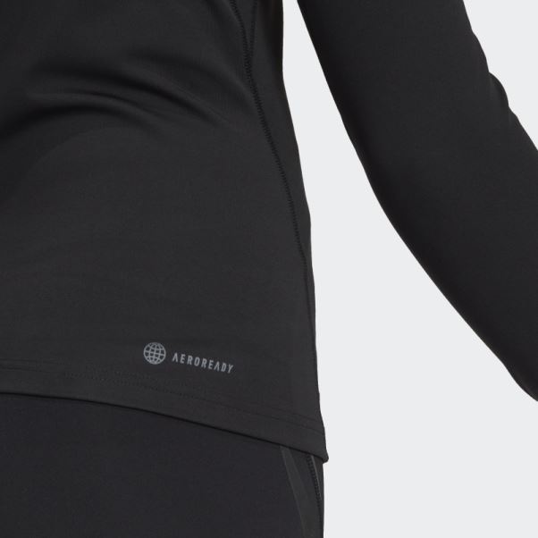 Adidas Techfit Aeroready Warm Haut D'entraînement à Manches Longues Noir