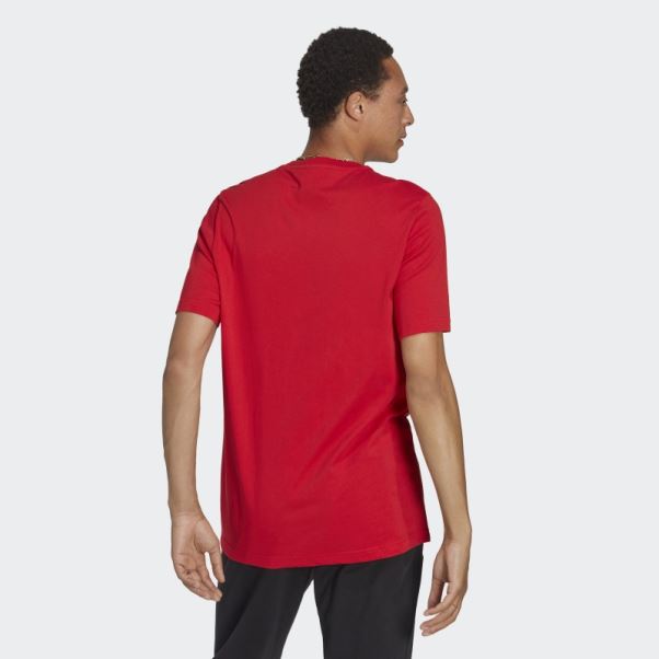 Tee Shirt Adidas Trèfle Essentials écarlate
