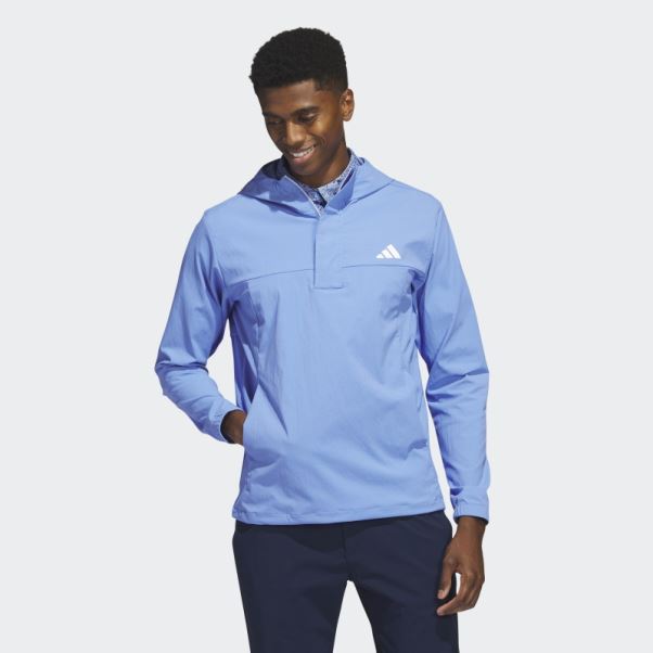 Sweat à Capuche Ripstop 1/4-zip Golf Bleu Adidas