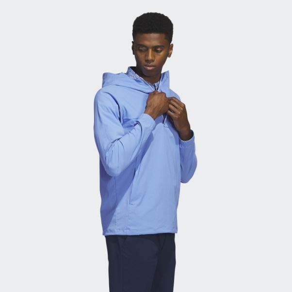 Sweat à Capuche Ripstop 1/4-zip Golf Bleu Adidas