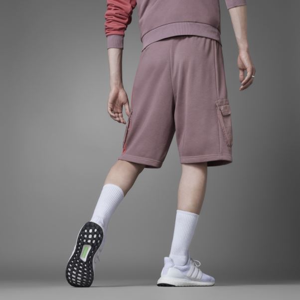 Short En Molleton Colorblock Violet Adidas