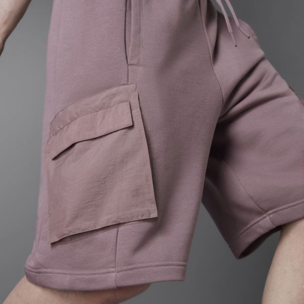 Short En Molleton Colorblock Violet Adidas