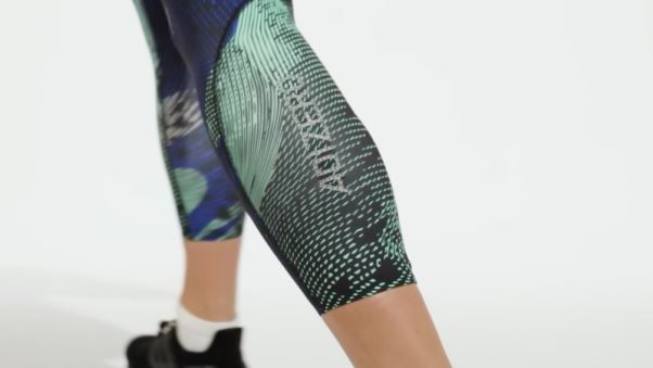 Adidas Adizero Running Allover Print 7/8 Legging Bleu