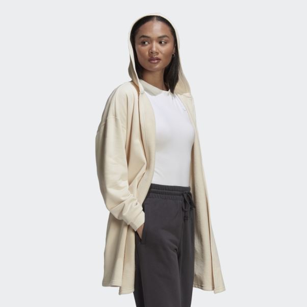 Cardigan à Capuche Adidas Blanc