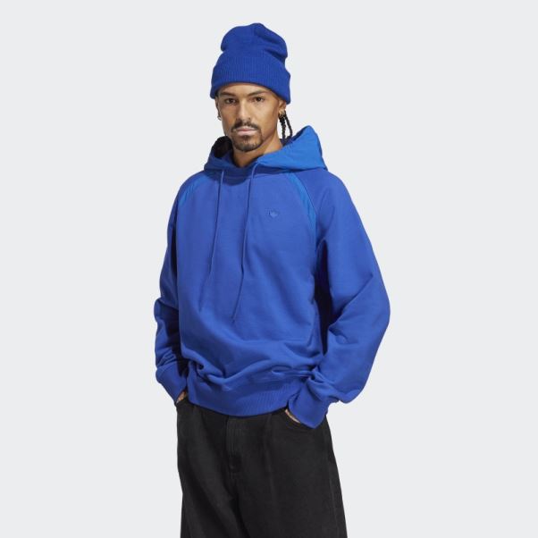 Sweat à Capuche En Nylon Froissé Adidas Premium Essentials Bleu