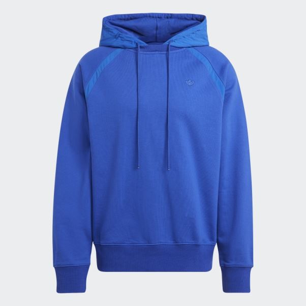 Sweat à Capuche En Nylon Froissé Premium Essentials Adidas Bleu