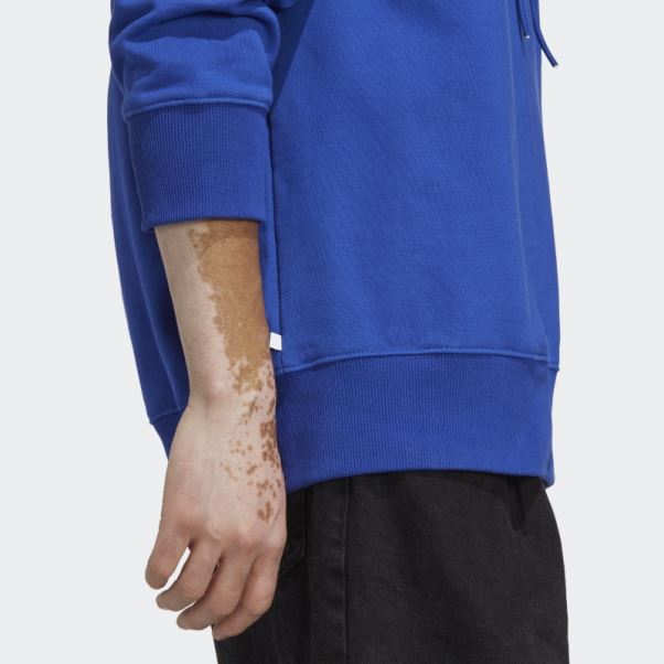 Sweat à Capuche En Nylon Froissé Premium Essentials Adidas Bleu
