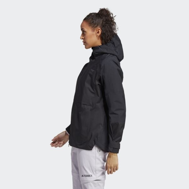 Veste De Randonnée Adidas Terrex Xploric Rain.rdy Noir