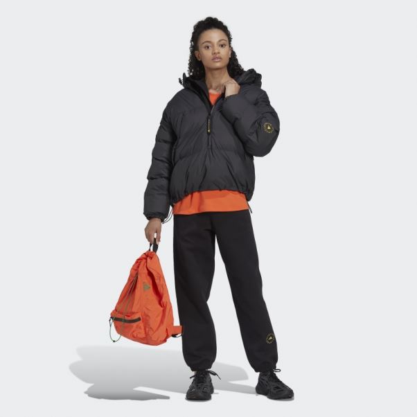 Adidas By Stella Mccartney Cropped Hoodie Noir Mode