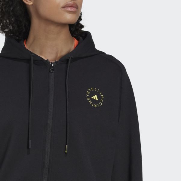 Adidas By Stella Mccartney Cropped Hoodie Noir Mode