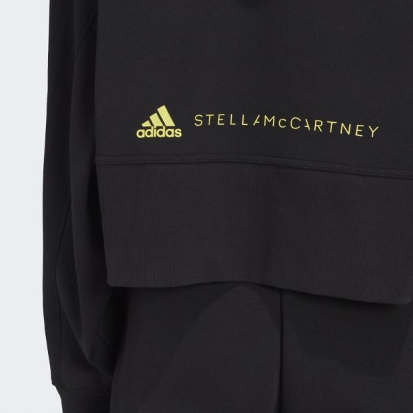 Adidas By Stella Mccartney Cropped Hoodie Noir Mode