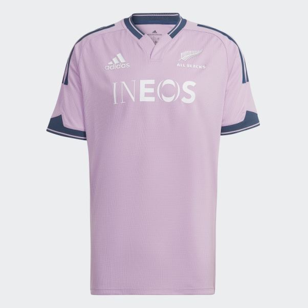 Maillot D'entrainement Rugby Adidas All Blacks Lilas