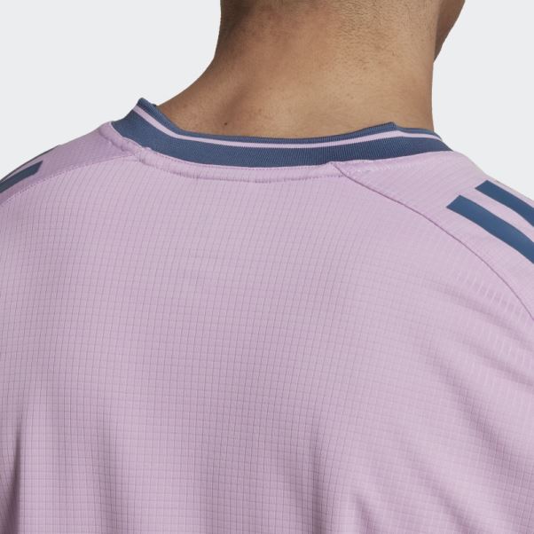 Maillot D'entrainement Rugby Adidas All Blacks Lilas
