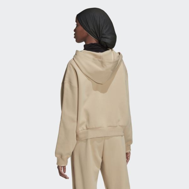 Adidas Sweat à Capuche Beige à Lacets Always Original