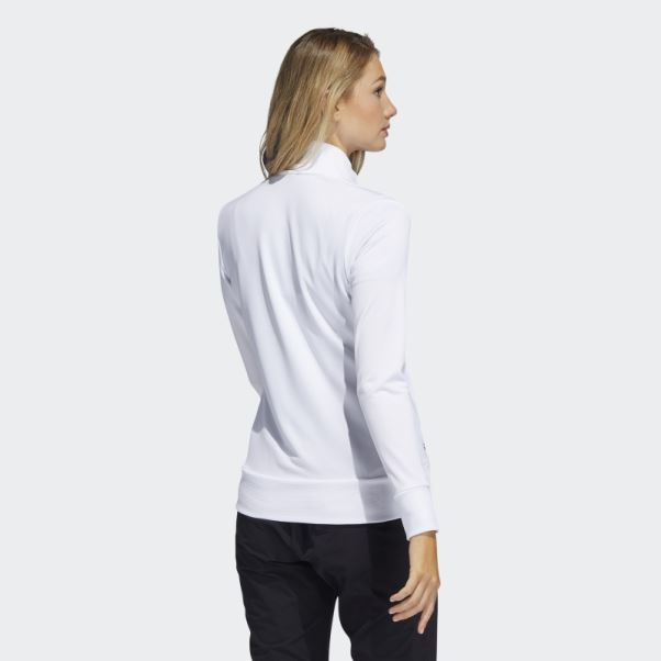 Veste Texturée Entièrement Zippée Adidas Blanc