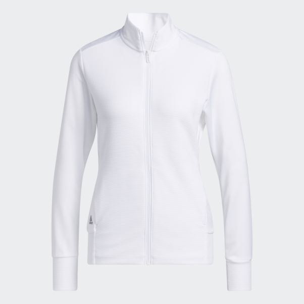 Veste Texturée Entièrement Zippée Adidas Blanc