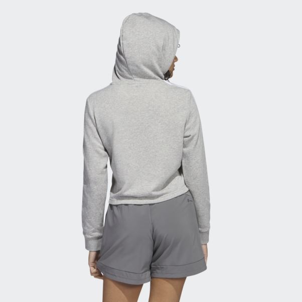 Sweat à Capuche Court Allemagne Gris Adidas