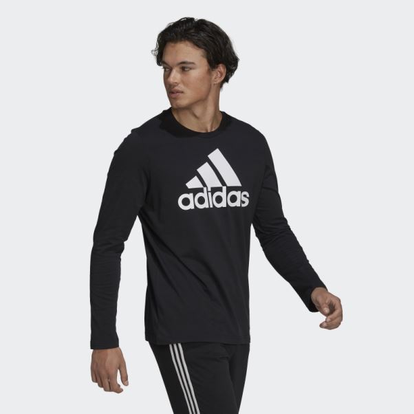 T-shirt Manches Longues Essentials Noir Adidas