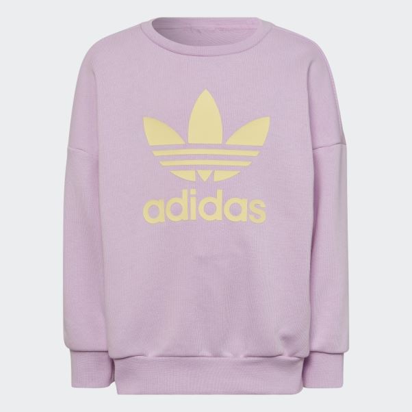 Ensemble Ras Du Cou Adidas Logo Graphique Lilas