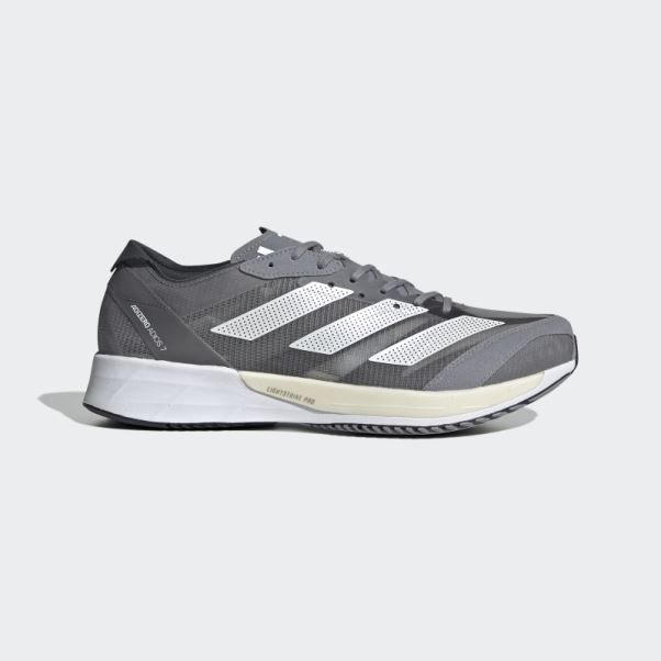 Chaussures De Course Adidas Adizero Adios 7 Grises