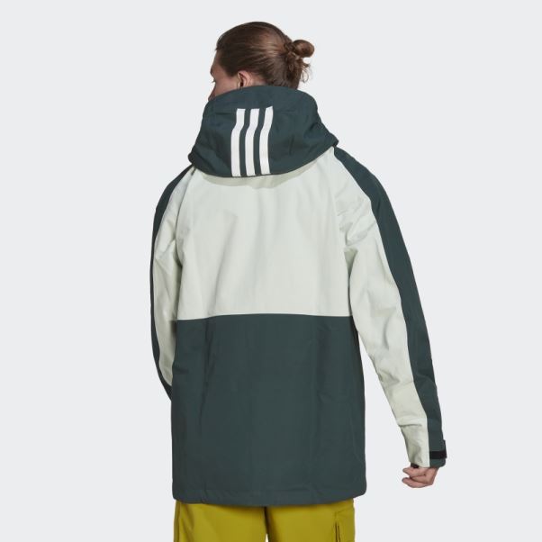 Adidas Terrex Veste De Neige Post-consommation 3 Couches Vert