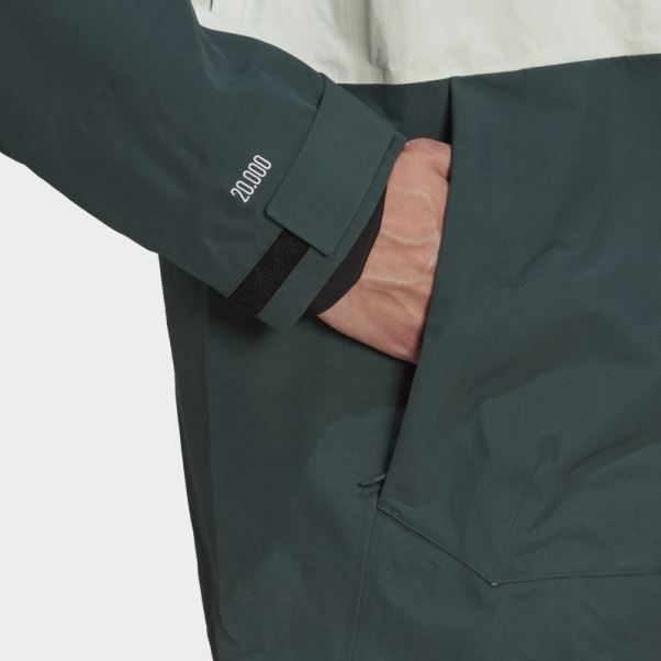 Adidas Terrex Veste De Neige Post-consommation 3 Couches Vert